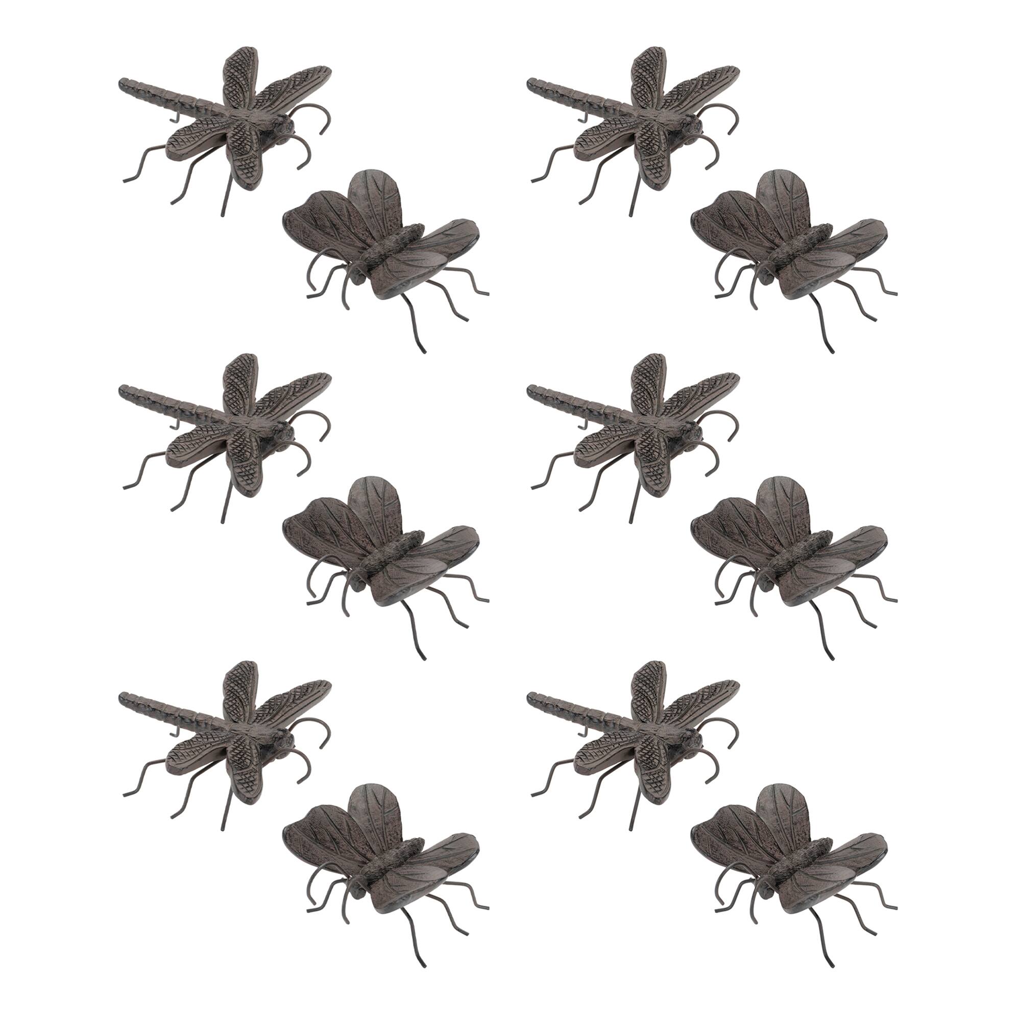 Dragonfly & Butterfly Insect Pot Sitters Set